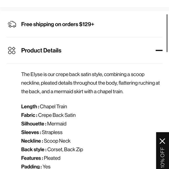 Azazie Elegant Strapless White Wedding Dress - Picture 3 of 3